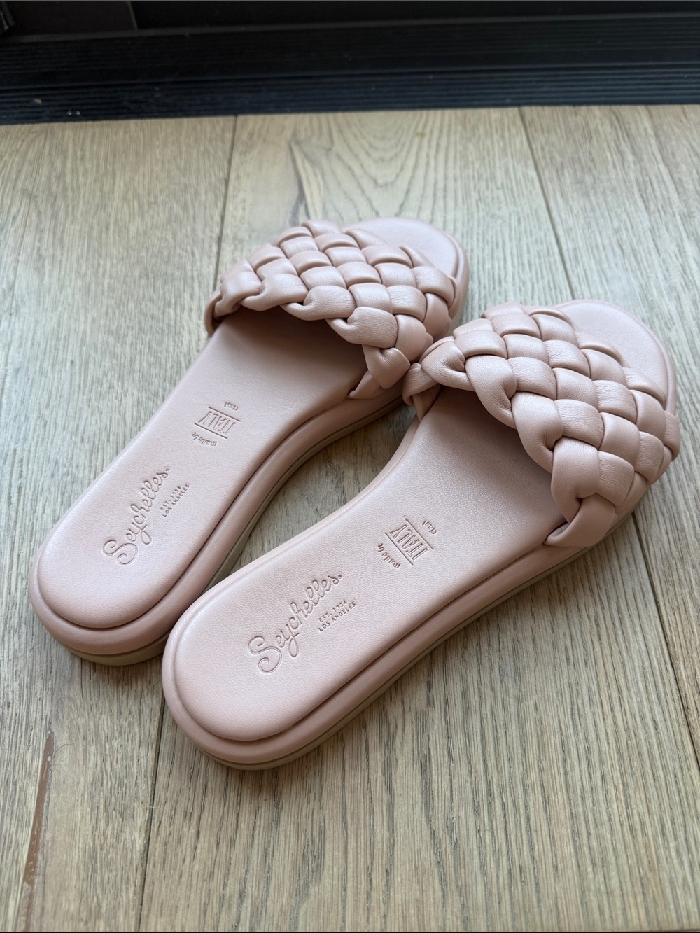 Seychelles Blush Braided Slide Mules